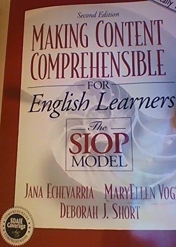 Beispielbild für Making Content Comprehensible for English learners: The Siop Model, 2nd Second Edition zum Verkauf von SecondSale