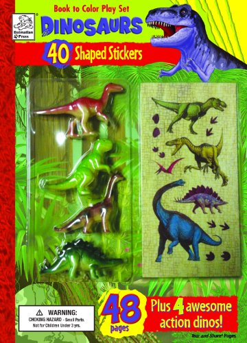 9781403702289: Book to Color Play Set: Dinosaurs with Toys, Stickers and Giant Poster