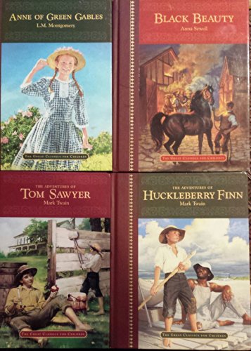 Stock image for The Great Classics for Children (The Adventures of Tom Sawyer; The Adventures of Huckleberry Finn; Black Beauty, Three Volume Set in Case) for sale by Half Price Books Inc.