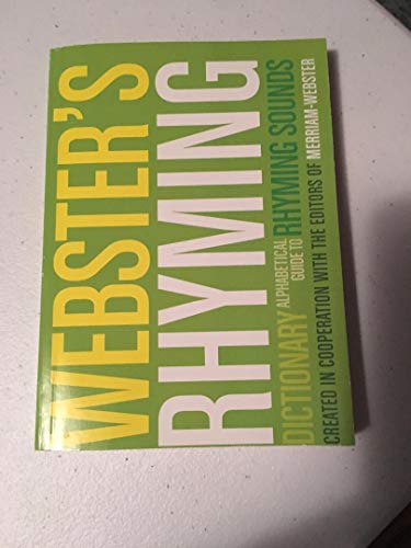 Beispielbild fr Webster's Rhyming Dictionary zum Verkauf von James Lasseter, Jr