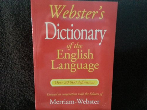 Stock image for Webster's Dictionary of the English Language (Over 20,000 Definitions) for sale by Better World Books