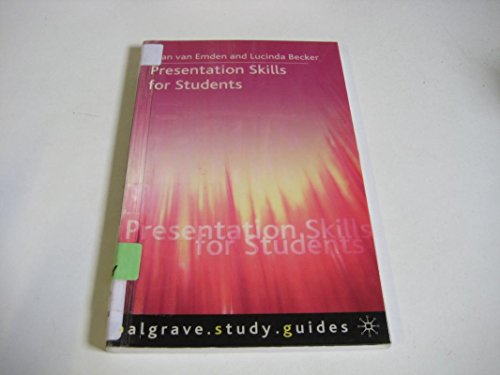 Stock image for Presentation Skills for Students (Palgrave Study Guides) for sale by Goldstone Books