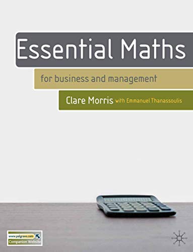 Imagen de archivo de Essential Maths: for Business and Management a la venta por Brit Books