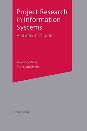 Beispielbild fr Project Research in Information Systems : A Student's Guide zum Verkauf von Better World Books Ltd