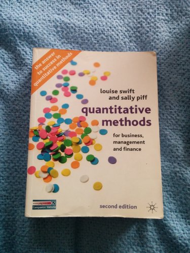 9781403935281: Quantitative Methods for Business, Management and Finance