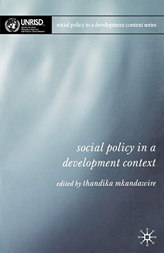 Imagen de archivo de Social Policy in a Development Context a la venta por Ergodebooks