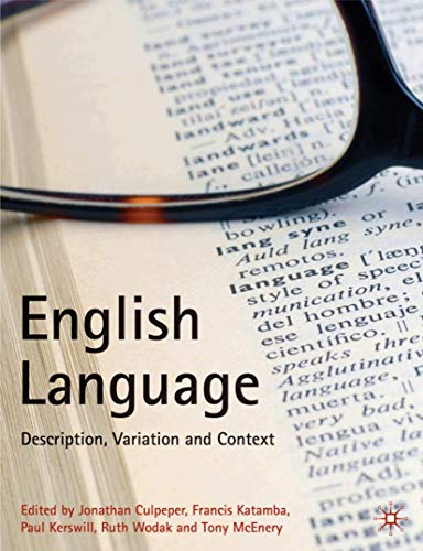 Imagen de archivo de English Language: Description, Variation and Context a la venta por Midtown Scholar Bookstore