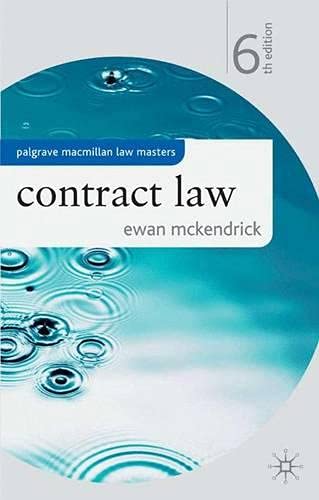 Beispielbild fr Contract Law (Palgrave Law Masters) zum Verkauf von Infinity Books Japan