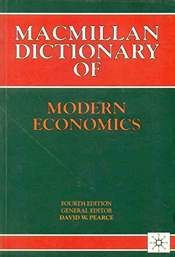 Stock image for Macmillan Dictionary Of Modern Economics 4Ed. for sale by Basi6 International