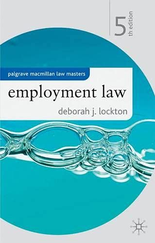 Imagen de archivo de Employment Law a la venta por Goldstone Books