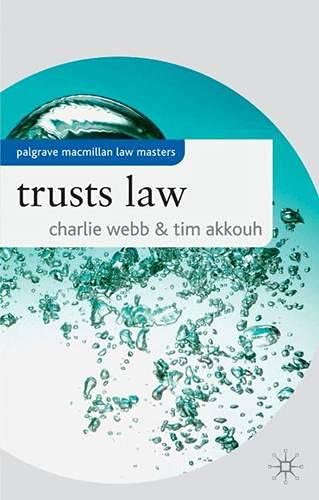 Stock image for Trusts Law (Palgrave Macmillan Law Masters) for sale by AwesomeBooks