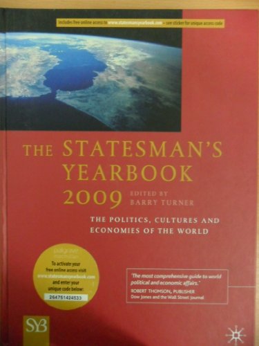 9781403992789: The Statesman's Yearbook 2009: The Politics, Cultures and Economies of the World (The Statesman's Yearbook: The Politics, Cultures and Economies of the World)