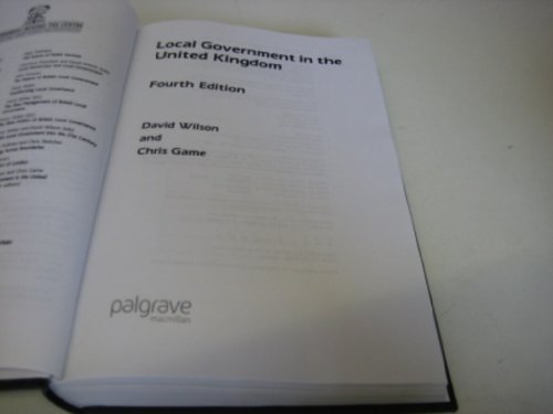 Beispielbild fr Local Government in the UK zum Verkauf von Ammareal
