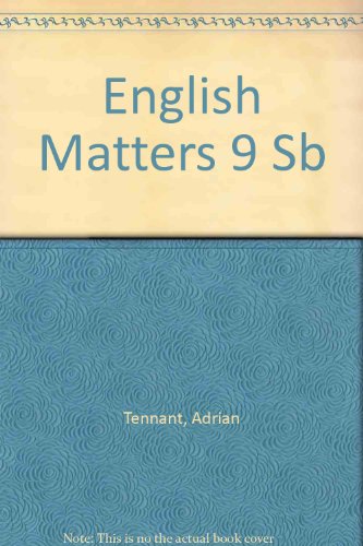 Imagen de archivo de English Matters 9 Sb a la venta por Learnearly Books