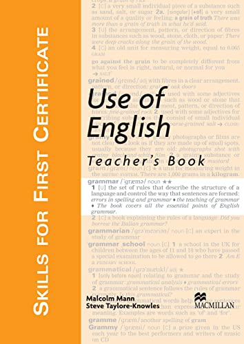 Imagen de archivo de Use of English: Teacher's Book (Skills for First Certificate) a la venta por medimops