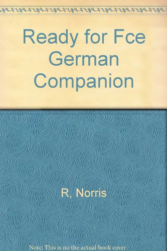 Stock image for Ready for First Certificate German Companion for sale by medimops