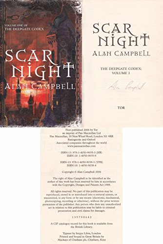 Beispielbild fr Scar Night (Deepgate Codex) zum Verkauf von medimops