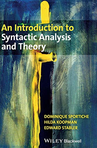 9781405100168: An Introduction to Syntactic Analysis and Theory