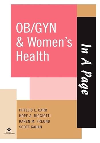 Stock image for In A Page OB/GYN & Women's Health (In a Page Series) for sale by Books Unplugged