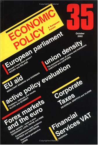 Beispielbild fr Economic Policy 35 (No. 35) zum Verkauf von Bookmonger.Ltd