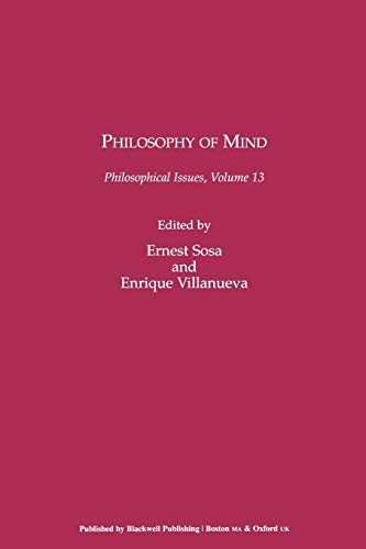 Beispielbild fr Philosophical Issues: Philosophy of Mind zum Verkauf von Revaluation Books