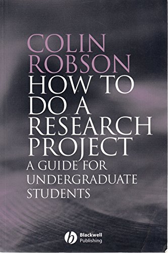 Imagen de archivo de How to Do a Research Project: A Guide for Undergraduate Students a la venta por Books From California