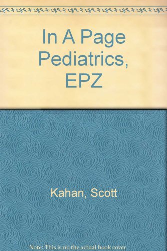 Stock image for In A Page Pediatrics, EPZ for sale by dsmbooks