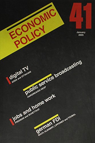 Beispielbild fr ECONOMIC POLICY 41 zum Verkauf von Basi6 International