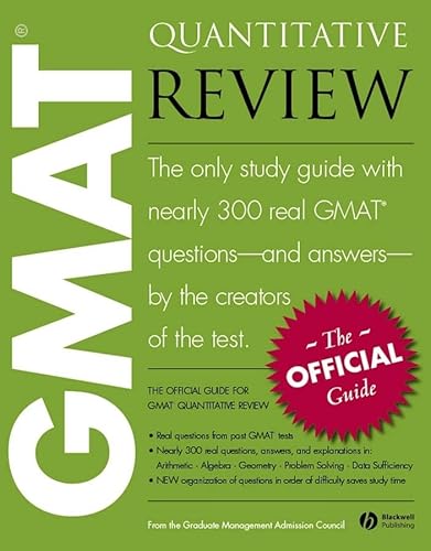 9781405141772: The Official Guide for Gmat Quantitative Review: The Official Guide for Gmat Review: the Only Study Guide With Nearly 300 Real Gmat Questions-and Answers-by the Creators of the Test