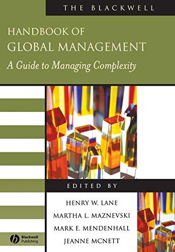 Beispielbild fr The Blackwell Handbook of Global Management A Guide to Management Complexity zum Verkauf von Revaluation Books