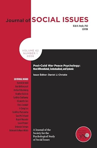 Stock image for Post-Cold War Peace Psychology: More Differentiated, Contexualized and Systemic (Journal of Social Issues) for sale by BookShop4U