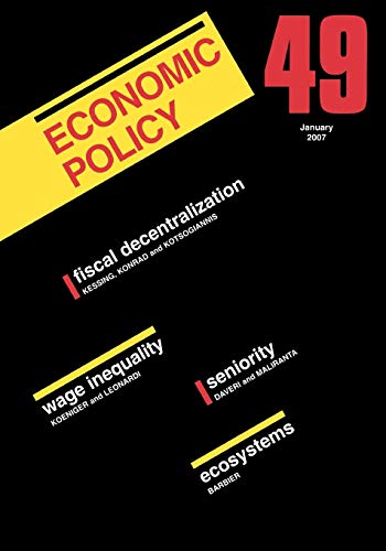 Stock image for Economic Policy 49 for sale by PBShop.store US