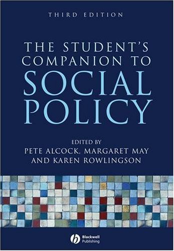 9781405169011: The Student's Companion to Social Policy
