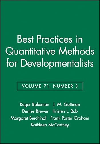 9781405169417: Best Practices in Quantitative Methods for Developmentalists