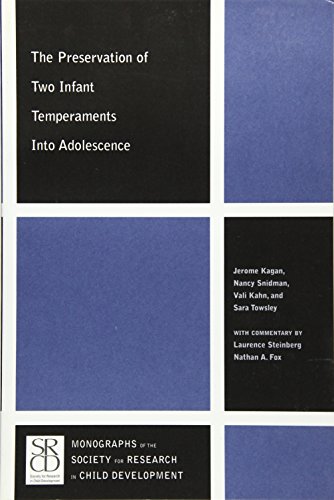 Beispielbild fr Preservation of Two Infant Temperaments Into Adolescence (Monographs of the Society for Research In Child Development) zum Verkauf von Firefly Bookstore