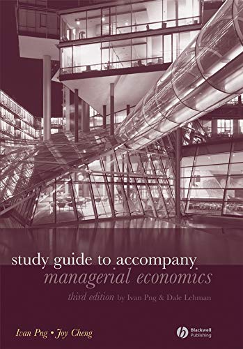 Imagen de archivo de Study Guide to Accompany Managerial Economics a la venta por Blackwell's