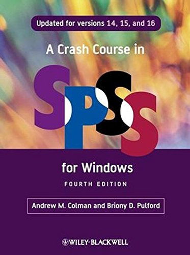 Imagen de archivo de A Crash Course in SPSS for Windows a la venta por Better World Books