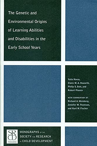 Beispielbild fr The Genetic and Environmental Origins of Learning Abilities and Disabilities in the Early School Years zum Verkauf von Better World Books