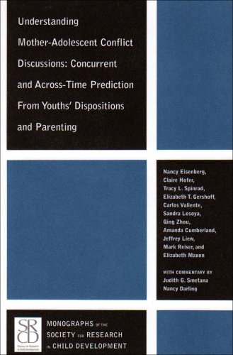 Imagen de archivo de Understanding Mother-Adolescent Conflict Discussions: Concurrent and Across-time Prediction from Youths Dispositions Format: Paperback a la venta por INDOO