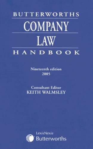 Stock image for Butterworths Company Law Handbook (Nineteenth Edition) for sale by Anybook.com