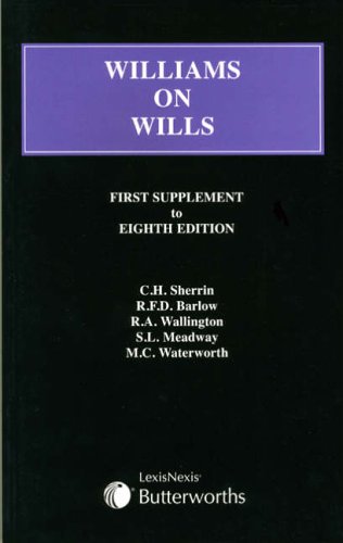 Stock image for Williams on Wills: Supplement for sale by Phatpocket Limited