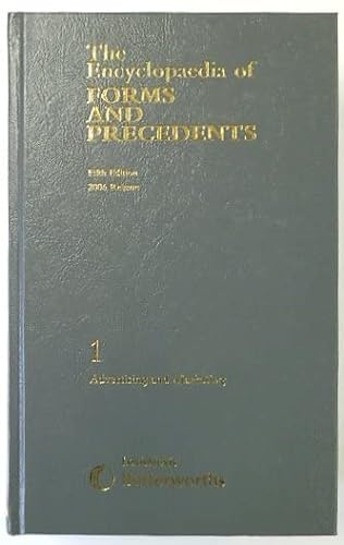 9781405712101: The Encyclopaedia of Forms and Precedents: Volume 1