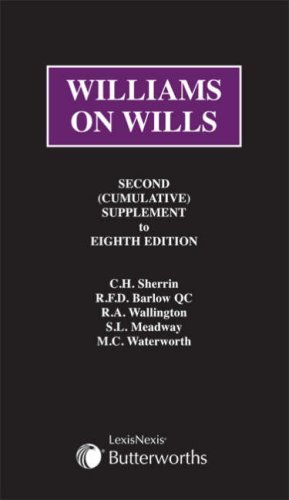 Stock image for Williams on Wills: Second Supplement to Eight Edition for sale by Anybook.com