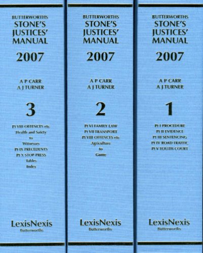 Beispielbild fr STONES JUSTICES MANUAL 2007 zum Verkauf von Stephen White Books