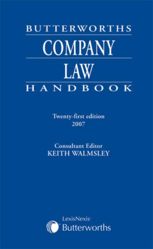Imagen de archivo de Butterworths Company Law Handbook a la venta por AwesomeBooks