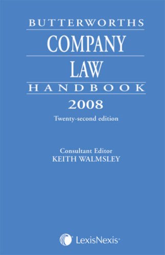 Beispielbild fr Butterworths Company Law Handbook zum Verkauf von WorldofBooks