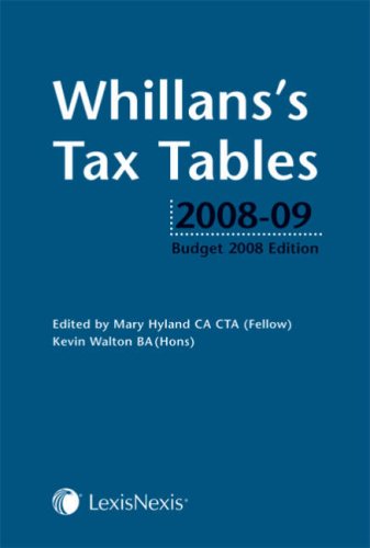 Beispielbild fr Whillans's Tax Tables: Budget 2008 Edition zum Verkauf von Anybook.com