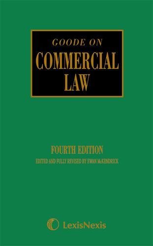 Stock image for Goode: Commercial Law for sale by dsmbooks