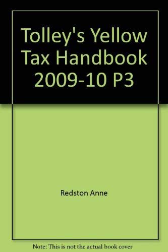 9781405742696: Tolley's Yellow Tax Handbook 2009-10 P3