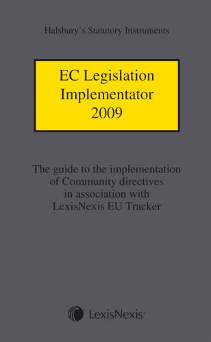 9781405743846: Halsbury's Statutory Instruments 2009: EC Legislation Implementator (Halsbury's Statutory Instruments: EC Legislation Implementator)